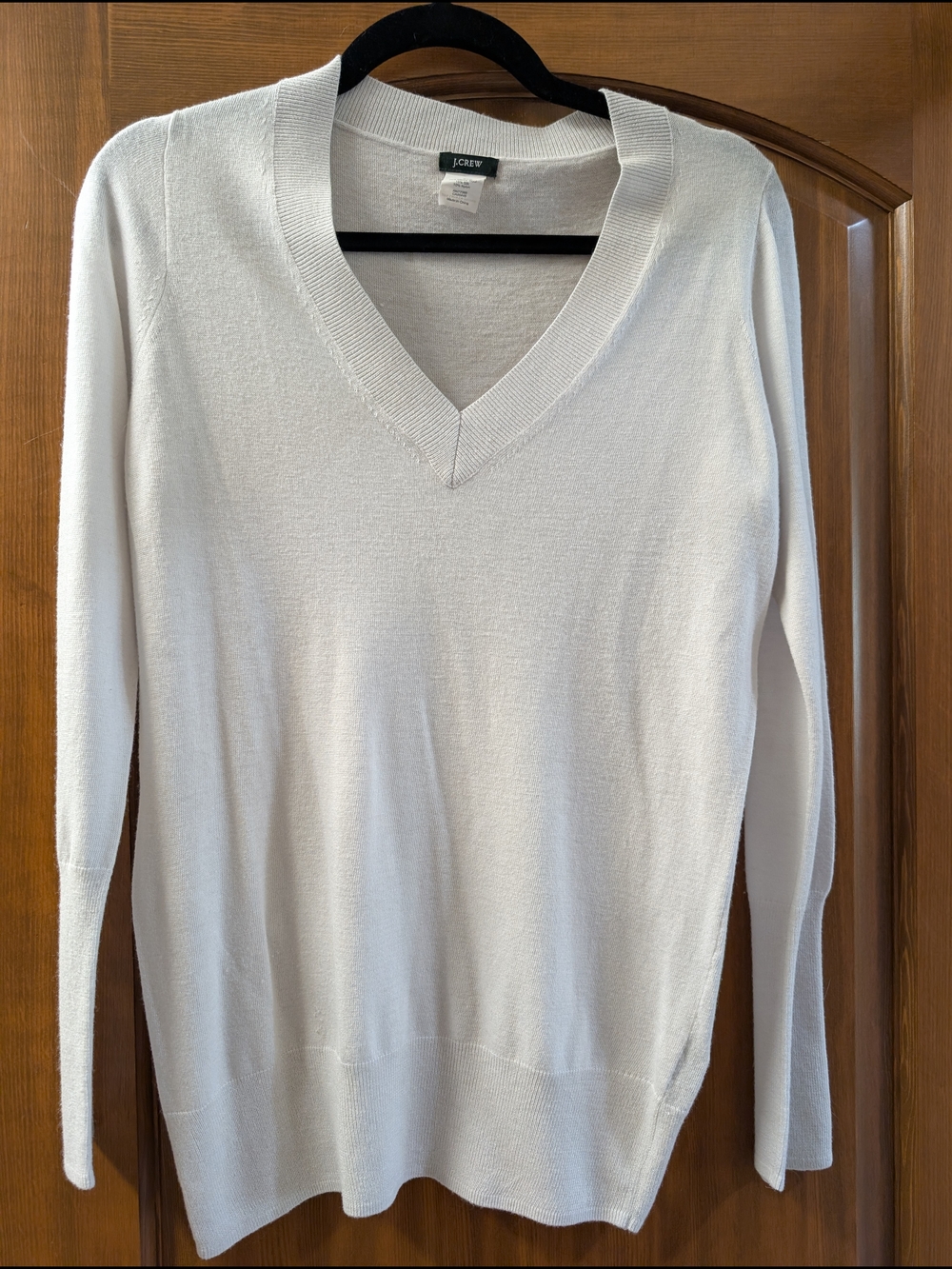 J.Crew Classic V-Neck Sweater in Ivory